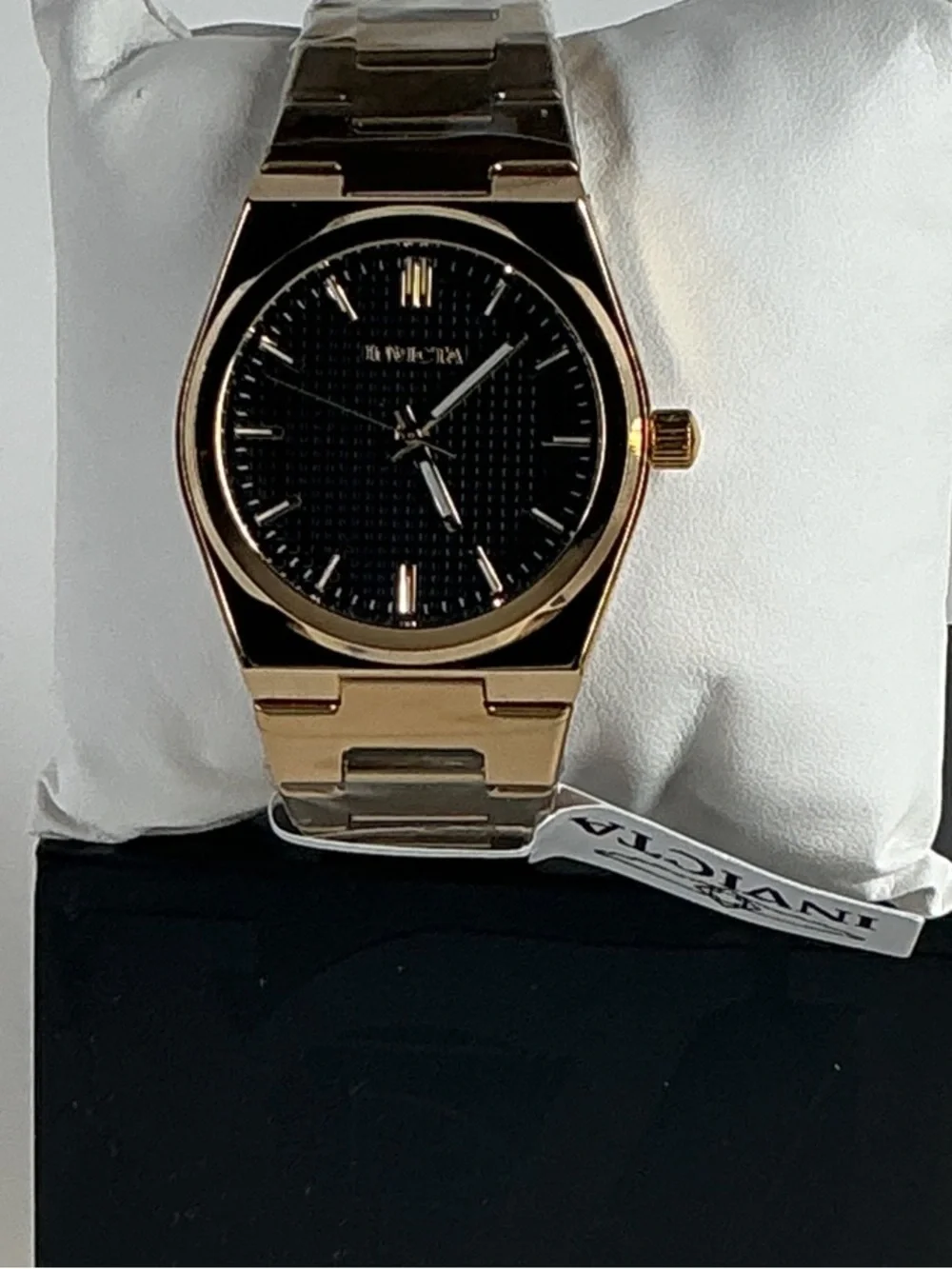 Invicta Gold-Tone Men's Bracelet Watch with Black Dial- 69408